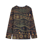 Tribal Ethnic African Pattern Print Long Sleeve Short Coat