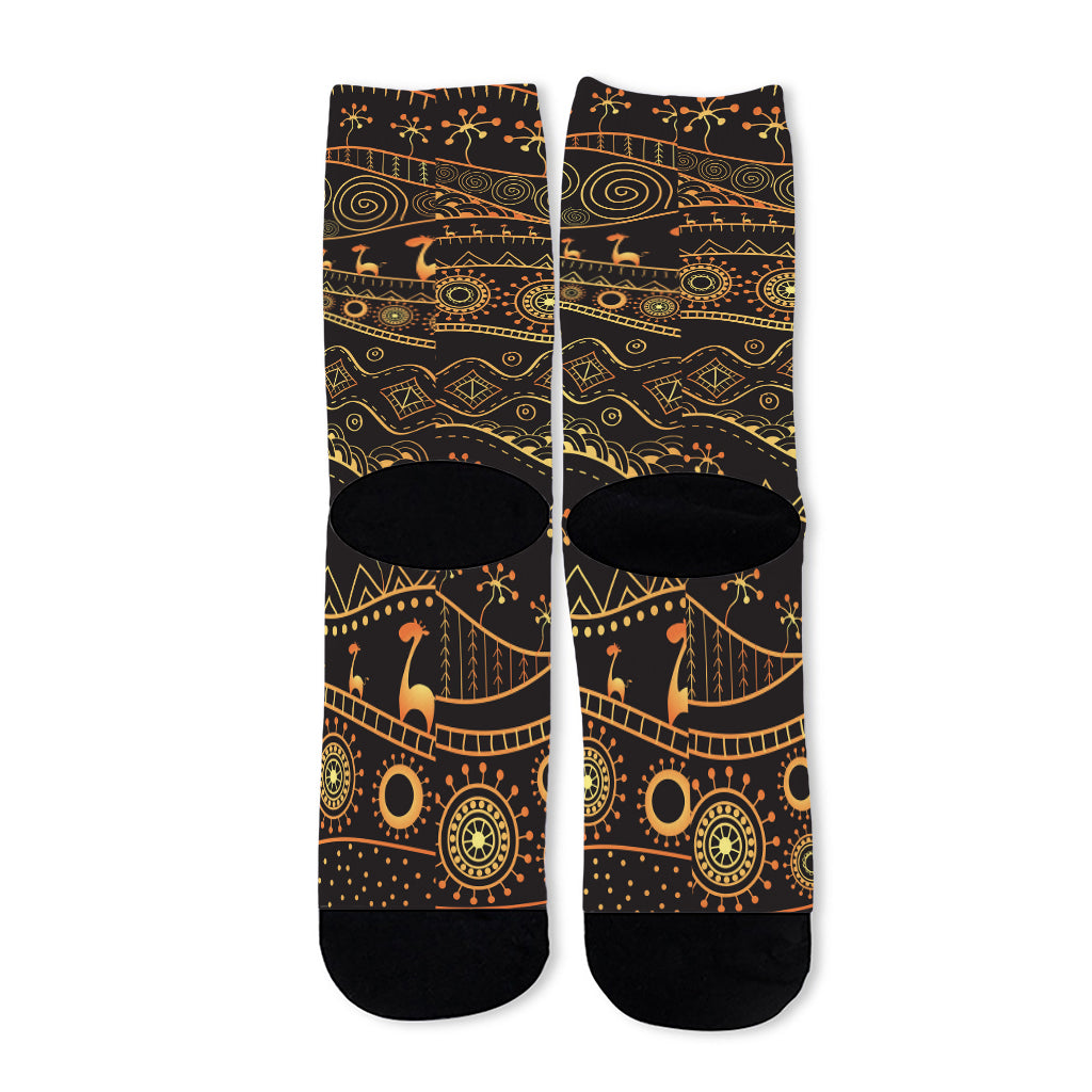Tribal Ethnic African Pattern Print Long Socks