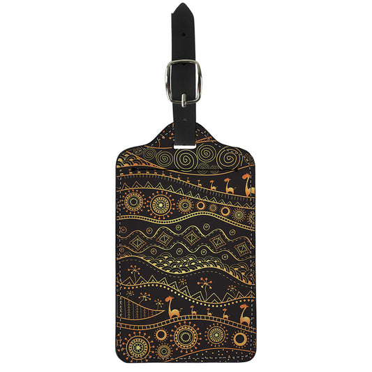 Tribal Ethnic African Pattern Print Luggage Tag