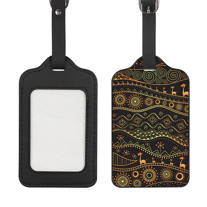 Tribal Ethnic African Pattern Print Luggage Tag
