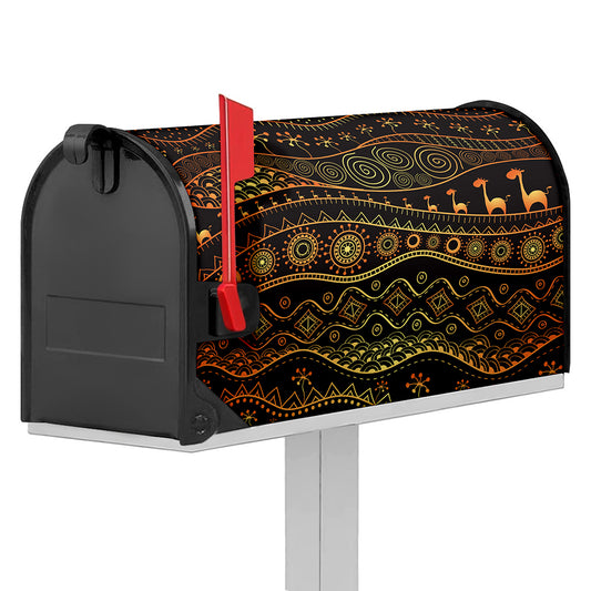 Tribal Ethnic African Pattern Print Mailbox Cover