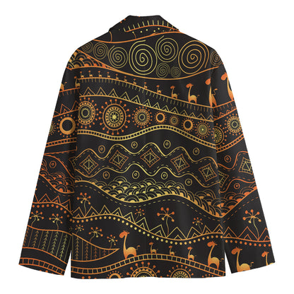 Tribal Ethnic African Pattern Print Men's Blazer