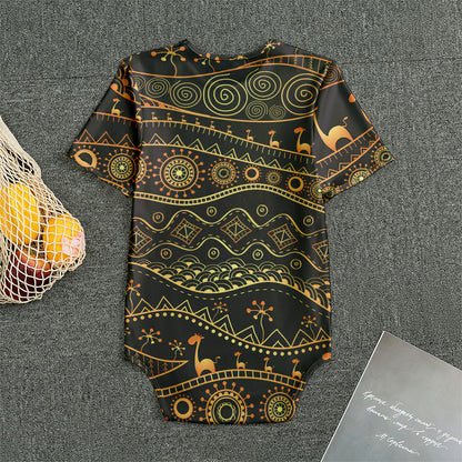 Tribal Ethnic African Pattern Print Men's Bodysuit