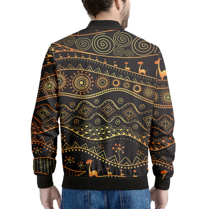 Tribal Ethnic African Pattern Print Men's Bomber Jacket