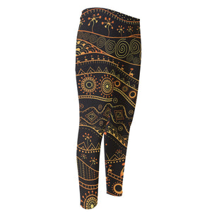 Tribal Ethnic African Pattern Print Men's Compression Pants