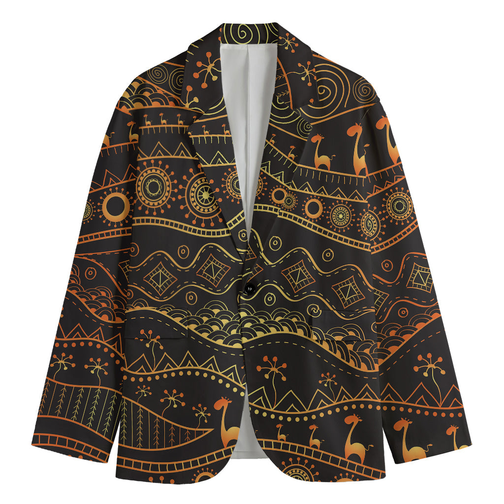 Tribal Ethnic African Pattern Print Men's Cotton Blazer