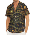 Tribal Ethnic African Pattern Print Men's Deep V-Neck Shirt