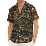 Tribal Ethnic African Pattern Print Men's Deep V-Neck Shirt