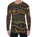 Tribal Ethnic African Pattern Print Men's Long Sleeve T-Shirt