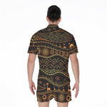 Tribal Ethnic African Pattern Print Men's Rompers