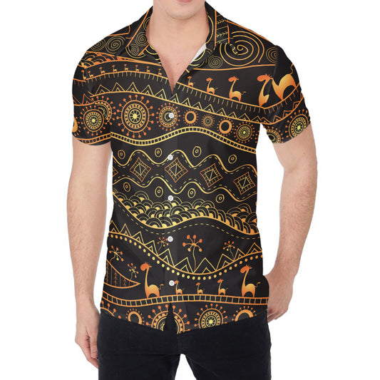 Tribal Ethnic African Pattern Print Men's Shirt