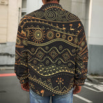 Tribal Ethnic African Pattern Print Men's Shirt Jacket