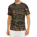Tribal Ethnic African Pattern Print Men's Short Sleeve Rash Guard
