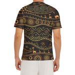 Tribal Ethnic African Pattern Print Men's Short Sleeve Rash Guard