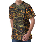 Tribal Ethnic African Pattern Print Men's Velvet T-Shirt