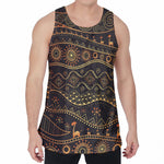 Tribal Ethnic African Pattern Print Men's Velvet Tank Top