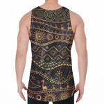 Tribal Ethnic African Pattern Print Men's Velvet Tank Top