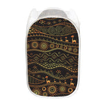 Tribal Ethnic African Pattern Print Mesh Laundry Hamper