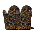 Tribal Ethnic African Pattern Print Oven Mitts
