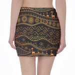 Tribal Ethnic African Pattern Print Pencil Mini Skirt