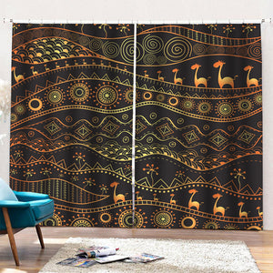 Tribal Ethnic African Pattern Print Pencil Pleat Curtains