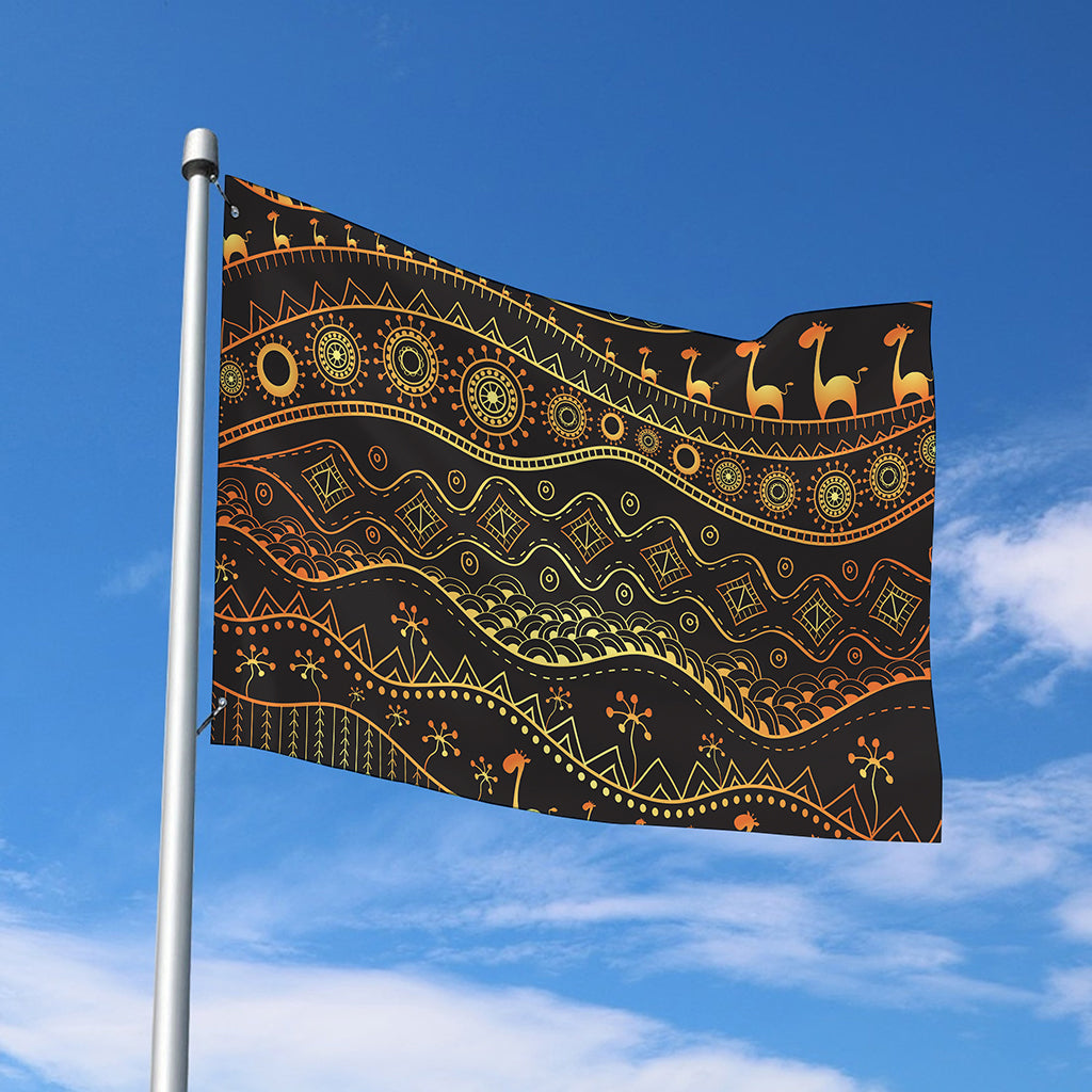 Tribal Ethnic African Pattern Print Polyester Flag