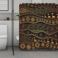 Tribal Ethnic African Pattern Print Polyester Shower Curtain