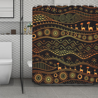 Tribal Ethnic African Pattern Print Polyester Shower Curtain