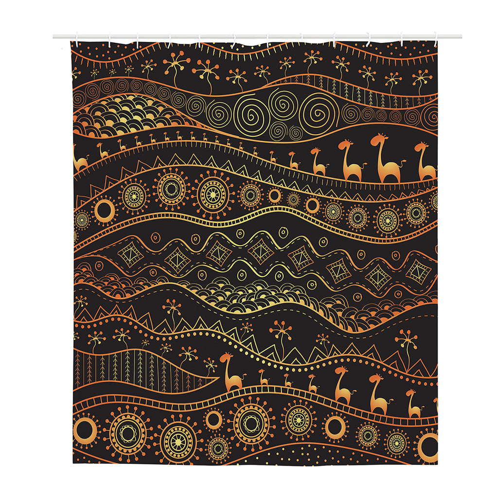 Tribal Ethnic African Pattern Print Polyester Shower Curtain