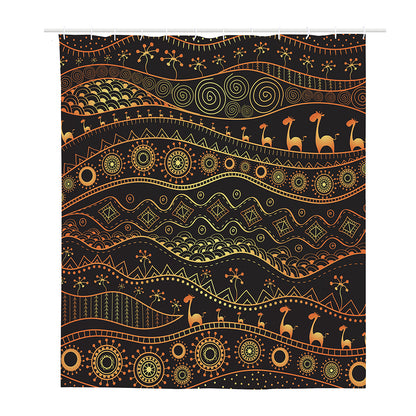 Tribal Ethnic African Pattern Print Polyester Shower Curtain