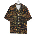 Tribal Ethnic African Pattern Print Rayon Hawaiian Shirt