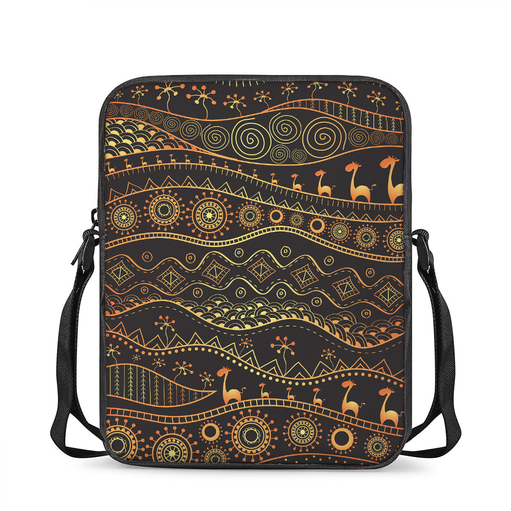 Tribal Ethnic African Pattern Print Rectangular Crossbody Bag