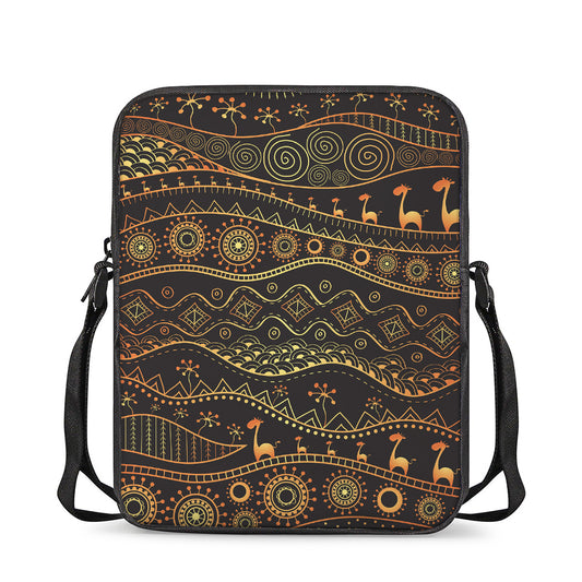 Tribal Ethnic African Pattern Print Rectangular Crossbody Bag
