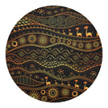 Tribal Ethnic African Pattern Print Round Blanket