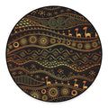 Tribal Ethnic African Pattern Print Round Floor Mat