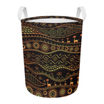 Tribal Ethnic African Pattern Print Round Laundry Basket