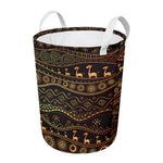 Tribal Ethnic African Pattern Print Round Laundry Basket