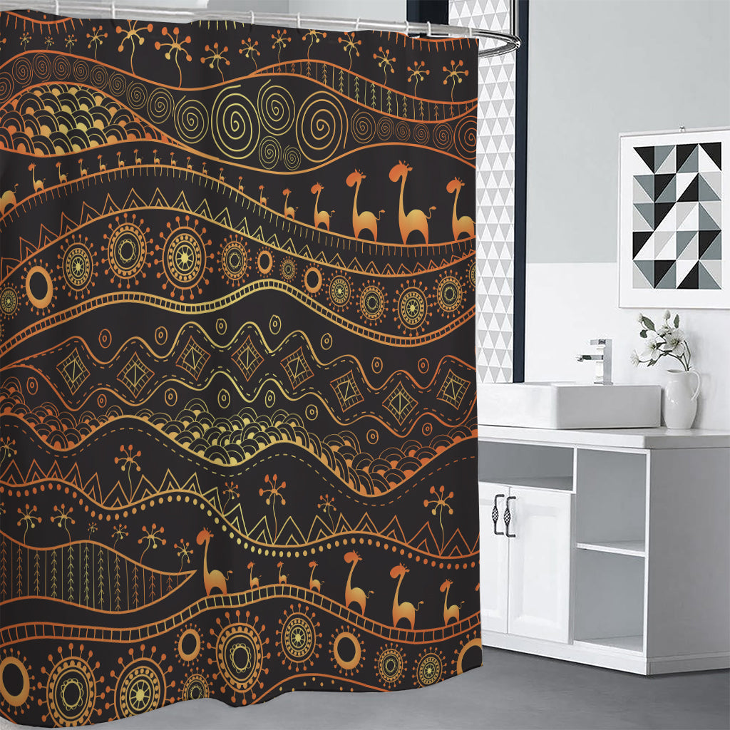 Tribal Ethnic African Pattern Print Shower Curtain