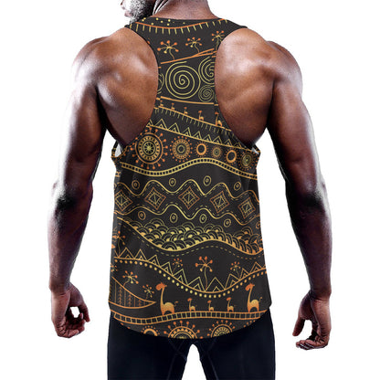 Tribal Ethnic African Pattern Print Training Tank Top