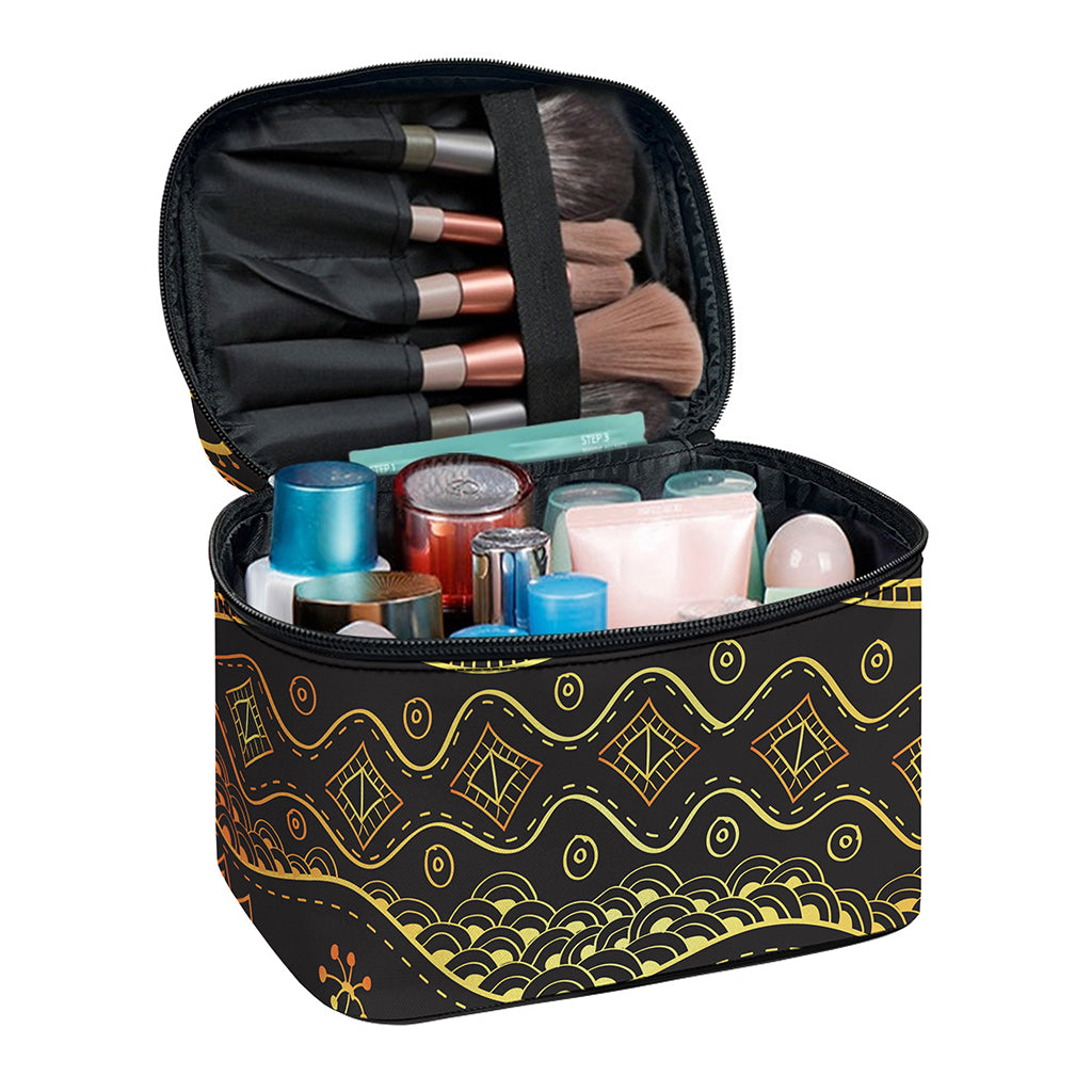 Tribal Ethnic African Pattern Print Travel Makeup Bag