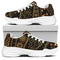 Tribal Ethnic African Pattern Print White Chunky Shoes