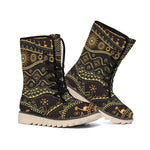 Tribal Ethnic African Pattern Print Winter Boots