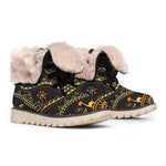 Tribal Ethnic African Pattern Print Winter Boots