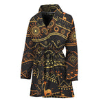 Tribal Ethnic African Pattern Print Women's Bathrobe