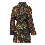 Tribal Ethnic African Pattern Print Women's Bathrobe