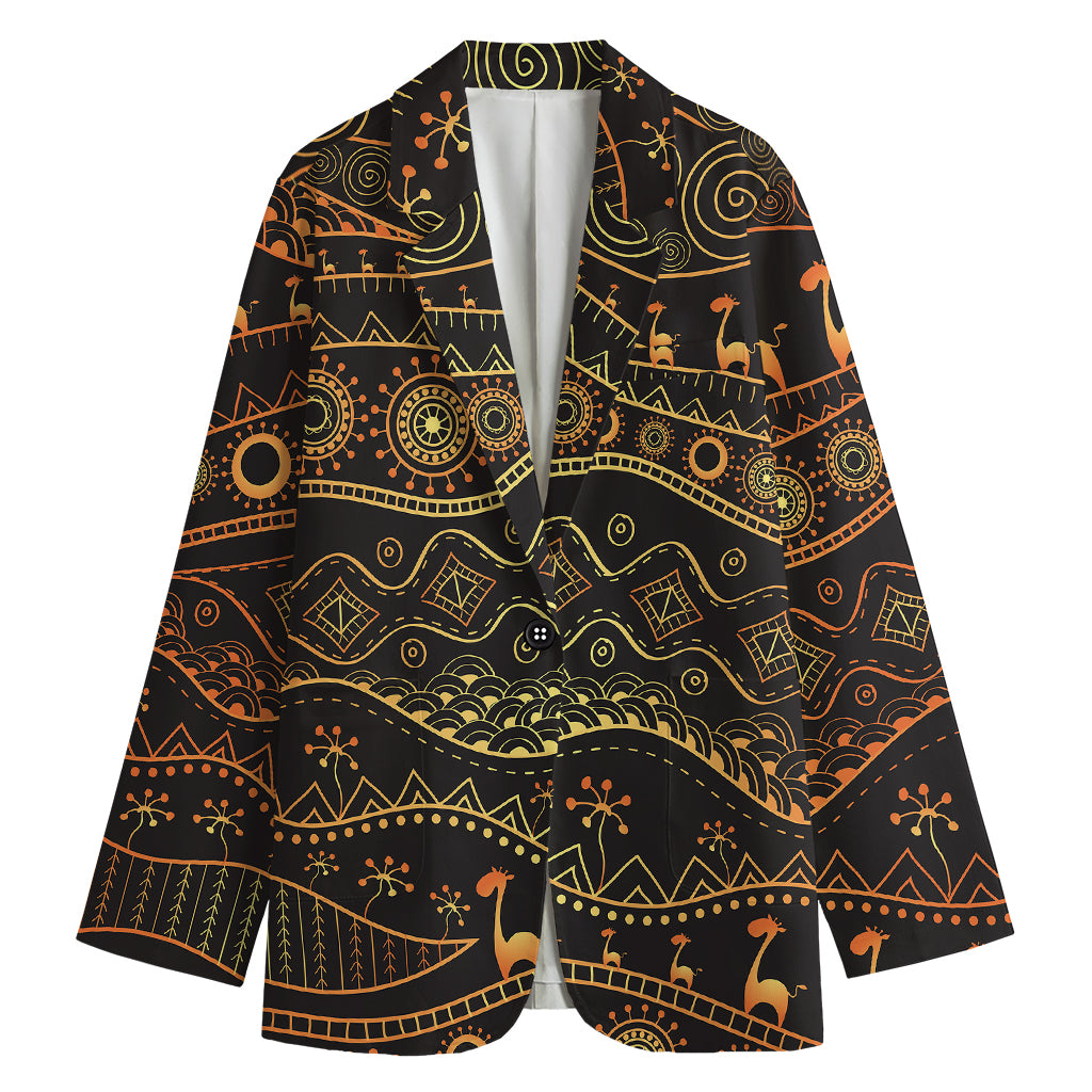 Tribal Ethnic African Pattern Print Women's Blazer