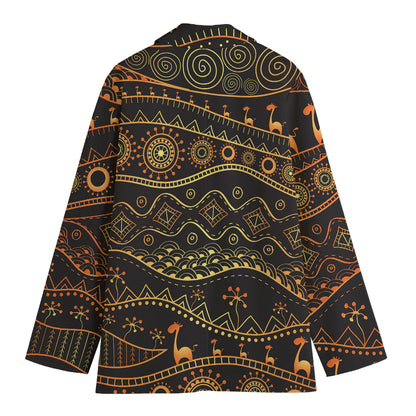 Tribal Ethnic African Pattern Print Women's Blazer