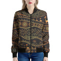 Tribal Ethnic African Pattern Print Women's Bomber Jacket