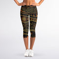Tribal Ethnic African Pattern Print Women's Capri Leggings