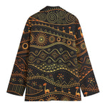Tribal Ethnic African Pattern Print Women's Cotton Blazer